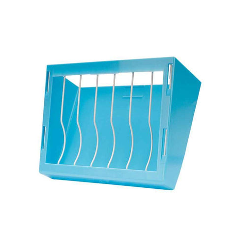 Rabbit Hay Feeder Rack Food Feeding Manger Bunny Grass Holder Small Animals Less Wasted Food Dispenser for Rabbits Guinea Pig Chinchilla Hamster (Blue) In Australia - Darrahopens