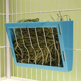 Rabbit Hay Feeder Rack Food Feeding Manger Bunny Grass Holder Small Animals Less Wasted Food Dispenser for Rabbits Guinea Pig Chinchilla Hamster (Blue) In Australia - Darrahopens