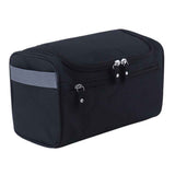 Oxford cloth waterproof hook wash bag travel makeup bag men's portable storage bag cosmetics storage bag (Black) In Australia - Darrahopens