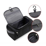 Oxford cloth waterproof hook wash bag travel makeup bag men's portable storage bag cosmetics storage bag (Black) In Australia - Darrahopens