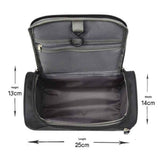 Oxford cloth waterproof hook wash bag travel makeup bag men's portable storage bag cosmetics storage bag (Black) In Australia - Darrahopens