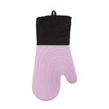 A pair of Silicone Oven Mitts- Extended Oven Mitts Heat Resistant , Oven Gloves with Soft Liner Good  to Clean Flexible-Oven Mits Set for Cooking Baking Grilling BBQ（Flat threaded gloves purple） In Australia - Darrahopens