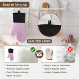 A pair of Silicone Oven Mitts- Extended Oven Mitts Heat Resistant , Oven Gloves with Soft Liner Good  to Clean Flexible-Oven Mits Set for Cooking Baking Grilling BBQ（Flat threaded gloves purple） In Australia - Darrahopens