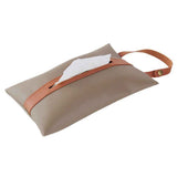 Tissues Box PU Leather Facial Paper Storage Case Rectangular Organizer Holder Decor with Hanging Strip for Kitchen Restaurant Countertops Bedroom Dressers Night Stands Desks (camel) In Australia - Darrahopens