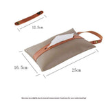 Tissues Box PU Leather Facial Paper Storage Case Rectangular Organizer Holder Decor with Hanging Strip for Kitchen Restaurant Countertops Bedroom Dressers Night Stands Desks (camel) In Australia - Darrahopens