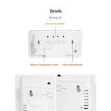 Large Digital Wall Clock, Led Alarm Clock with Big Digits, Date, Temperature, DST, Modern Decor Design for Desk,Brightness for Room, Bedroom, Gift, Yougster and Elderly(White shell green light) In Australia - Darrahopens