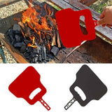 Barbecue Hand Fan - Manual Grill Hand Fan - Plastic Supporting Tool for Flame - Fan Hand for BBQ, Camping, Picnic, Outdoor Cooking, 2 Pcs（Black+Red） In Australia - Darrahopens