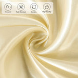 120cm Round Satin TableclothsOverlay Round Satin Table Cover Bright Silk Smooth Fabric Tablecloth for Wedding Banquet Tables Decoration（champagne） In Australia - Darrahopens
