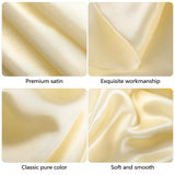 120cm Round Satin TableclothsOverlay Round Satin Table Cover Bright Silk Smooth Fabric Tablecloth for Wedding Banquet Tables Decoration（champagne） In Australia - Darrahopens