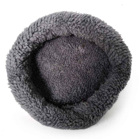 Warm Guinea Pig Bed,  Outer Inner Diameter Hamster Beds with Plush, Machine Washable Small Pet Hideout, Cozy Carrier Cage Accessories for Small Dwarf Rabbits Hedgehog Squirrel Ferret（grey） In Australia - Darrahopens