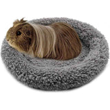 Warm Guinea Pig Bed,  Outer Inner Diameter Hamster Beds with Plush, Machine Washable Small Pet Hideout, Cozy Carrier Cage Accessories for Small Dwarf Rabbits Hedgehog Squirrel Ferret（grey） In Australia - Darrahopens