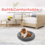 Warm Guinea Pig Bed,  Outer Inner Diameter Hamster Beds with Plush, Machine Washable Small Pet Hideout, Cozy Carrier Cage Accessories for Small Dwarf Rabbits Hedgehog Squirrel Ferret（grey） In Australia - Darrahopens
