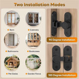 Barn Door Locks, 90/180 Degree Right Angle Flip Gate Latch Fit for Bedroom, Garden, Cabinet - Sturdy and Secure Sliding Barn Door Lock (Black-2 Pcs) In Australia - Darrahopens