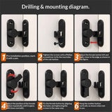 Barn Door Locks, 90/180 Degree Right Angle Flip Gate Latch Fit for Bedroom, Garden, Cabinet - Sturdy and Secure Sliding Barn Door Lock (Black-2 Pcs) In Australia - Darrahopens