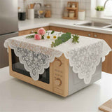 2pcs Small Square Tablecloth Elegant White Lace Jacquard Square Tablecloths Table Topper Decoration Cover for Home Dresser Scarf and Table Centerpiece 60*60cm In Australia - Darrahopens