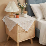 2pcs Small Square Tablecloth Elegant White Lace Jacquard Square Tablecloths Table Topper Decoration Cover for Home Dresser Scarf and Table Centerpiece 60*60cm In Australia - Darrahopens