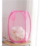 2pcs Portable Mesh Pop Up Laundry Hamper Pink Vertical Collapsible Laundry Basket With Strong Handles for Easy Storage, Suitable for Bedroom, College Dorms, Travel, 30*30*46cm In Australia - Darrahopens
