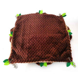 2-piece set of small animal hammocks, warm plush hanging tunnels, and double-layer hammock cages, suitable for rocking hammocks hiding ferrets, guinea pigs, Totoro, squirrels, mice, and hamsters, brown In Australia - Darrahopens