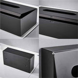 Tissue Box Cover, Rectangular Facial Tissue Holder with Bottom, Decorative Storage Organizer Box for Bathroom Vanity, Countertops, Dressers, Night Stand, Parlors and Offices - Black In Australia - Darrahopens