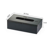 Tissue Box Cover, Rectangular Facial Tissue Holder with Bottom, Decorative Storage Organizer Box for Bathroom Vanity, Countertops, Dressers, Night Stand, Parlors and Offices - Black In Australia - Darrahopens