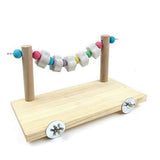 Wooden Stand Platform with Grinding Toys Bird Perch Stand for Parakeets Cockatiels Conures Rats Gerbils Chinchillas Squirrels In Australia - Darrahopens