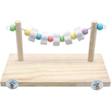 Wooden Stand Platform with Grinding Toys Bird Perch Stand for Parakeets Cockatiels Conures Rats Gerbils Chinchillas Squirrels In Australia - Darrahopens