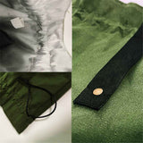 Canvas Drawstring Lunch Bag Insulated Lunch Tote Japanese Style Bento Tote Bag Reusable Lunch Bag with Handle and Drawstring（olive drab） In Australia - Darrahopens