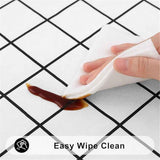 Rectangular checkered tablecloth PEVA for kitchen dining, picnic and camping, wrinkle free and washable tablecloth, black+white, 137*90cm In Australia - Darrahopens
