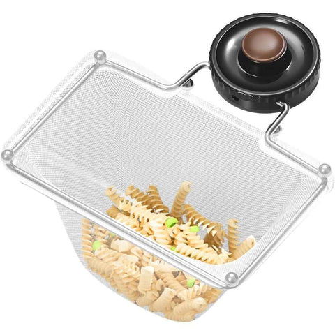 Kitchen Sink Strainer with Filter Mesh Bag, Suction Cup Food Waste Filter Basket, Foldable Washing Vegetables and Fruits Drying Bag Holder (Black Sink Strainer2pcs +100pcs Mesh Bag) In Australia - Darrahopens