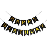 2pcs Black Gold Happy Birthday Banner Birthday Party Supplies for Adult Boy Girl  Black Bday Party Decorations & Decor for Men & Women. In Australia - Darrahopens