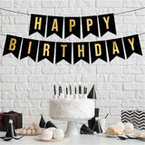 2pcs Black Gold Happy Birthday Banner Birthday Party Supplies for Adult Boy Girl  Black Bday Party Decorations & Decor for Men & Women. In Australia - Darrahopens