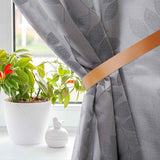 Leather Curtain Tiebacks Vintage Style Curtain Tie Backs Leather Curtain Rod Holder Curtain Buckle for Home Offic Living Room Bedroom 4 Pcs (Light Brown) In Australia - Darrahopens