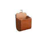 2pcs Car Vent Storage Bag, PU Leather Automotive Dashboard Organizer Pocket with Hook, Portable Vehicle Hanging Storage Pouch for Key, Coin, Cell Phone, Sunglasses （brown） In Australia - Darrahopens