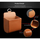 2pcs Car Vent Storage Bag, PU Leather Automotive Dashboard Organizer Pocket with Hook, Portable Vehicle Hanging Storage Pouch for Key, Coin, Cell Phone, Sunglasses （brown） In Australia - Darrahopens