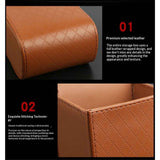 2pcs Car Vent Storage Bag, PU Leather Automotive Dashboard Organizer Pocket with Hook, Portable Vehicle Hanging Storage Pouch for Key, Coin, Cell Phone, Sunglasses （brown） In Australia - Darrahopens