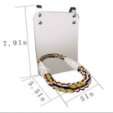 Bird Mirror for Cage, Bird Parrot Mirror with Rope for Cockatiel Conures, Lovebirds, Parrot, Canaries, and Budgies（Mirror+6 Bell String） In Australia - Darrahopens