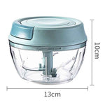 Manual Food Processor Vegetable Chopper, Portable Hand Pull String Garlic Mincer Onion Cutter for Veggies, Ginger, Fruits, Nuts, Herbs, etc.,  Blue In Australia - Darrahopens
