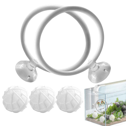 2 set Enrichment Toys with Filter Ball set, Turtle Water Cleaner Ball, Aquarium Feeding Ring with Balls, Betta Fish Toy, Aquatic Turtle Enrichment Toy, Tortoise Supplies (729mm) In Australia - Darrahopens