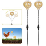 2 Pack Chicken Feeding Toy, Chicken Enrichment Toys with Spring and Ground Stake, Chicken Treat Dispenser Peck Toy for Hens Poultry Duck Birds Parrot Cat In Australia - Darrahopens