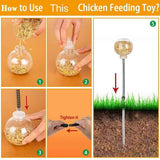 2 Pack Chicken Feeding Toy, Chicken Enrichment Toys with Spring and Ground Stake, Chicken Treat Dispenser Peck Toy for Hens Poultry Duck Birds Parrot Cat In Australia - Darrahopens