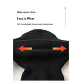 2pcs 3 Hole Winter Knitted Mask, Full Face Cover Ski Scarf Mask Warm for Adult Skiing, Motorcycle,Wind Protection In Australia - Darrahopens