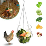 Hanging Chicken Treat Feeder, Fordable Chicken Vegetable Hanging Feeder for coop, Sturdy Chicken Treat Dispenser with Hanging Chain Chicken Accessories In Australia - Darrahopens