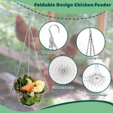 Hanging Chicken Treat Feeder, Fordable Chicken Vegetable Hanging Feeder for coop, Sturdy Chicken Treat Dispenser with Hanging Chain Chicken Accessories In Australia - Darrahopens