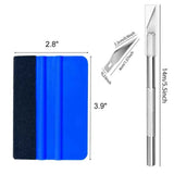 2 set Durable Black Felt Edge Vinyl Squeegee Tool 4-Inch & Craft Knife, Car Vinyl Film Wrapping Decal Window Tint Work, Professional Scratch Free Squeegee In Australia - Darrahopens
