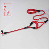 Dog Leash 5ft Long with 2 Comfortable Padded Handles, Reflective Threads Double Handles Lead for Control Safety Dog Training Leash for Small Medium Large Dogs (5 FT, Red) In Australia - Darrahopens