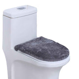 Toilet Lid Cover – velvet, dark gray, Soft & Absorbent, Non-Slip, Machine Washable Bathroom Lid Cover Mat In Australia - Darrahopens