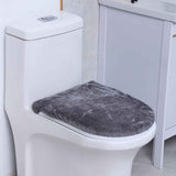 Toilet Lid Cover – velvet, dark gray, Soft & Absorbent, Non-Slip, Machine Washable Bathroom Lid Cover Mat In Australia - Darrahopens