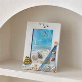 2 pack Desktop Wooden Photo Frame Picture Frames DIY, in Mediterranean For Nautical Beach Themed Home Coffee Shop Decoration(4x6 Inch) In Australia - Darrahopens