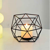 Candle Holder Tealight Holders - 2 Pcs Black Candle Holders for Tea Light & Pillar Candles， Geometric Table Decor for Wedding Party Centerpieces Birthday Gifts In Australia - Darrahopens
