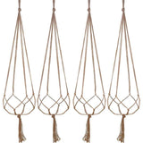 4 pack Hemp Rope Plant Hanger Hanging Planter 47.2 Inch for Plant Pot, Without Pot and Plant (Light Brown-Hemp) In Australia - Darrahopens